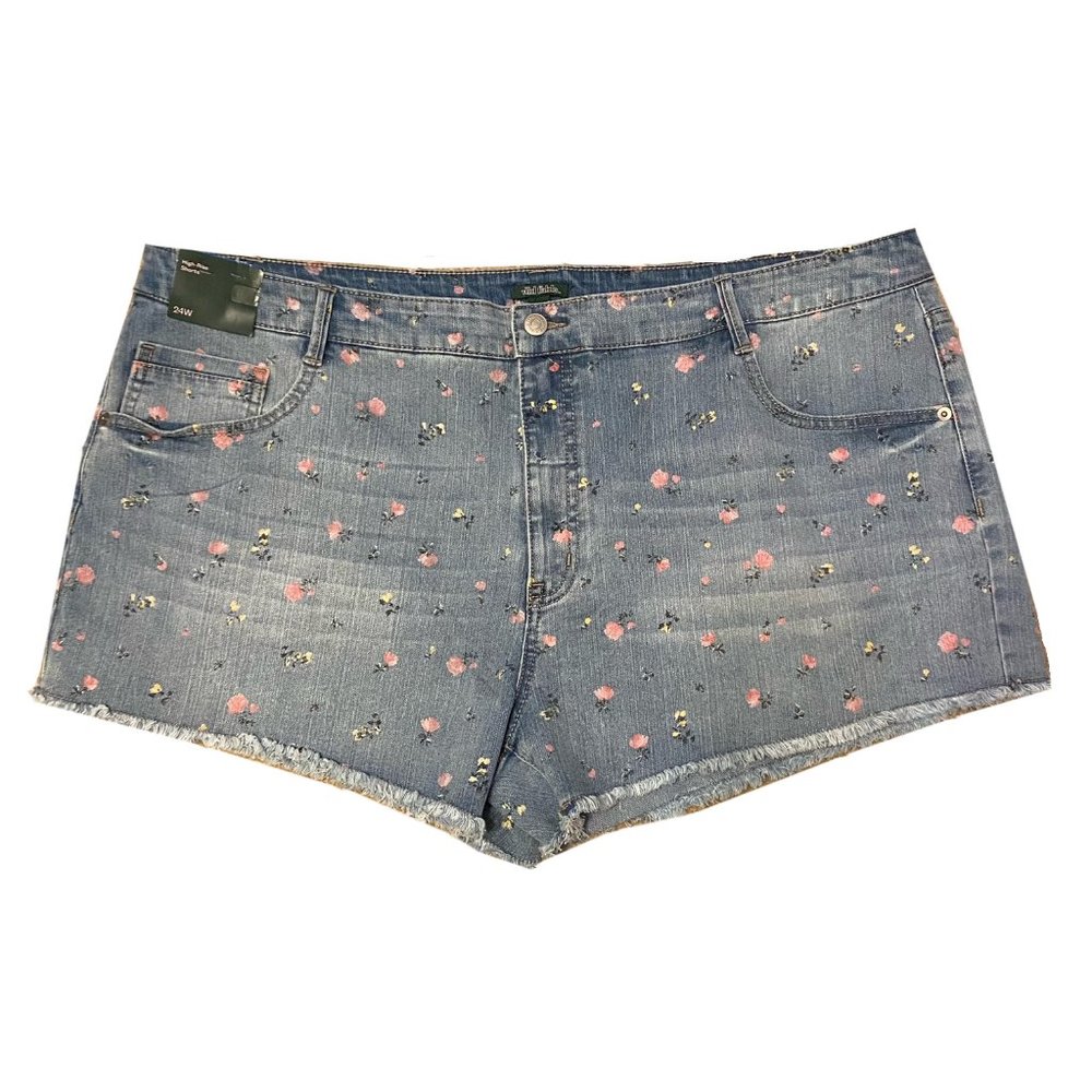 Wild Fable Floral Print High Rise Denim Shorts